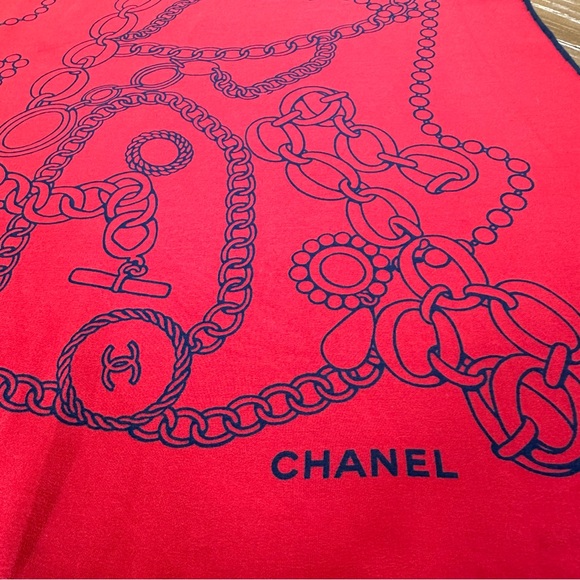 Authentic CHANEL Silk Large Scarf - Picture 6 of 8